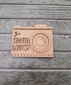 Alternative view of Camera with Santa text bauble 2025