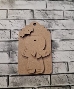 gingerbread on gift tag bauble