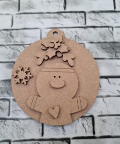 Gingerbread on circle bauble