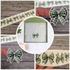 green gingham bows, vinyl stickers