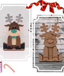 Mini Reindeer plaque on a base