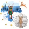 Reindeer bauble holding a letter