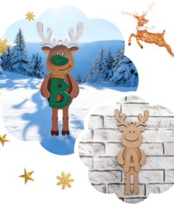 Reindeer bauble holding a letter