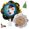 Snow and tree circle bauble