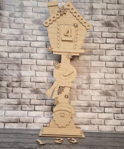 Tall treehouse advent - Santa and snowman