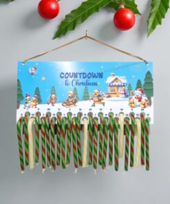 Advent candy cane holder – Christmas Ducks