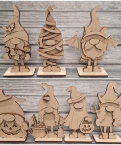 Alternative view of Halloween Gnomes on a base