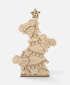 Alternative view of Mice on tree on a base