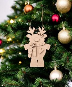 reindeer with scarf bauble