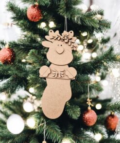 reindeer stocking bauble