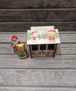 Sublimation sheet for mini stable - Gingerbread in Santa suit 2025