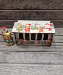 Sublimation sheet for stable ( 5 reindeer) - Gingerbread in Santa suit 2025