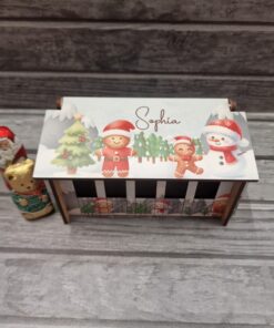 Alternative view of Sublimation sheet for stable ( 5 reindeer) - Gingerbread in Santa suit 2025