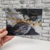A5 - coloured acrylic – black, grey and gold marble