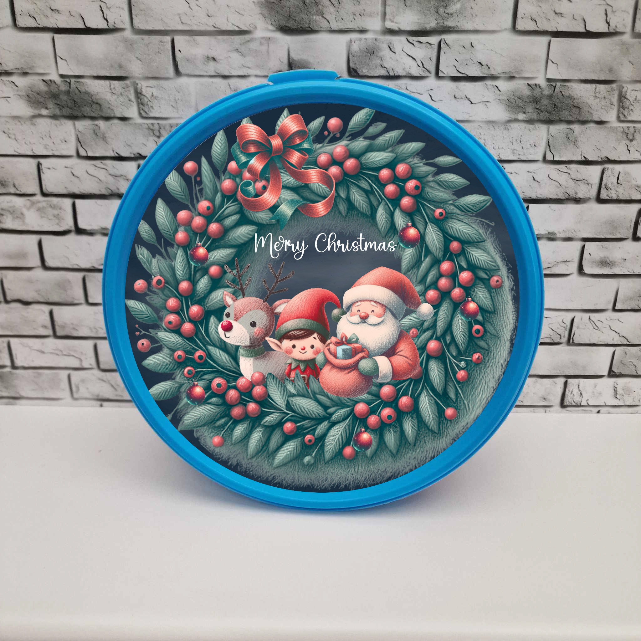 Chocolate tub stickers - Black wreath - Image 2