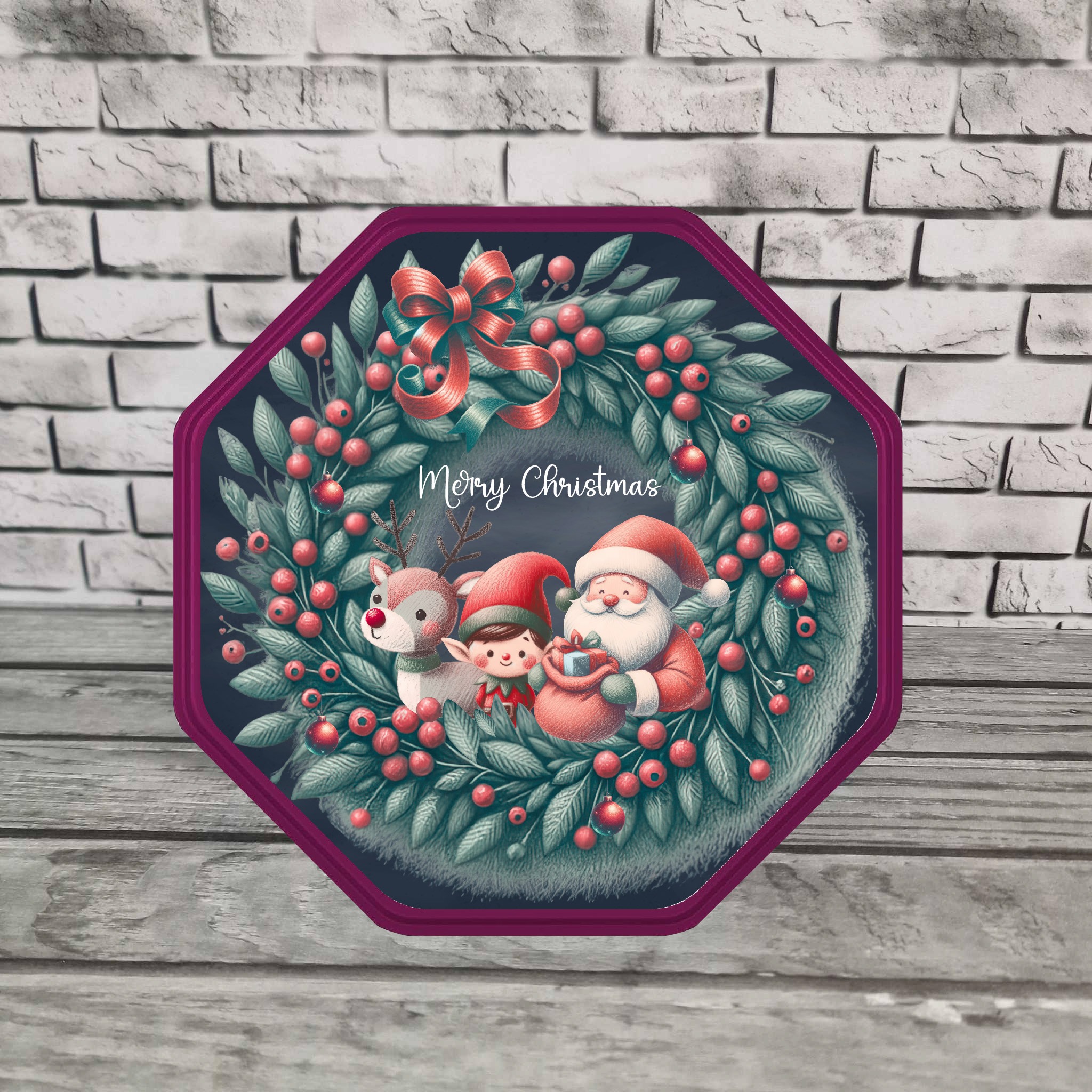 Chocolate tub stickers - Black wreath - Image 3