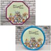 Chocolate tub stickers - green owl