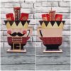 Vinyl and white MDF sachet holding mugs - Sparkle Nutcracker