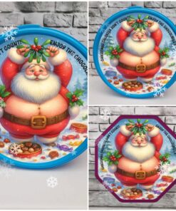 Chocolate tub sticker santa calories dont count