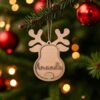 reindeer bauble with layered edge
