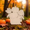 scarecrows with pumpkins