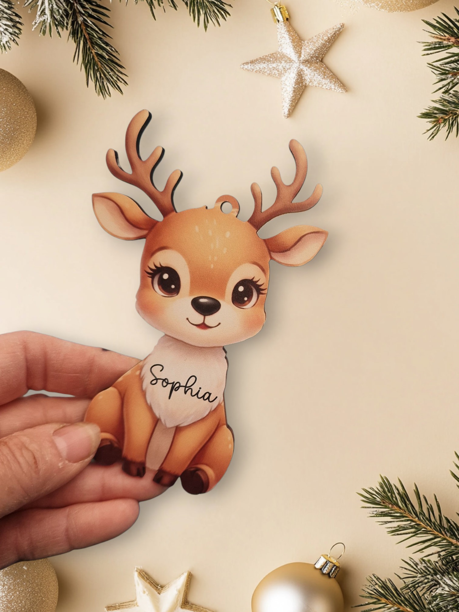 Soft Sitting Deer - UV printed - Image 2