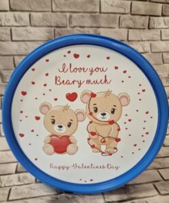 Chocolate tub stickers - Valentines Bear
