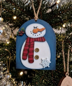 Snowman on arched bauble