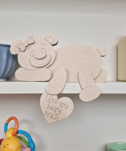 Alternative view of Bear shelf sitter with heart