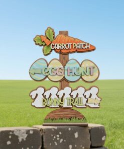 Egg hunt signpost