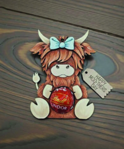 Highland cow - round chocolate bauble