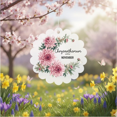 UV DTF – MU 023-034 C - 8cm round monthly flowers - Image 3