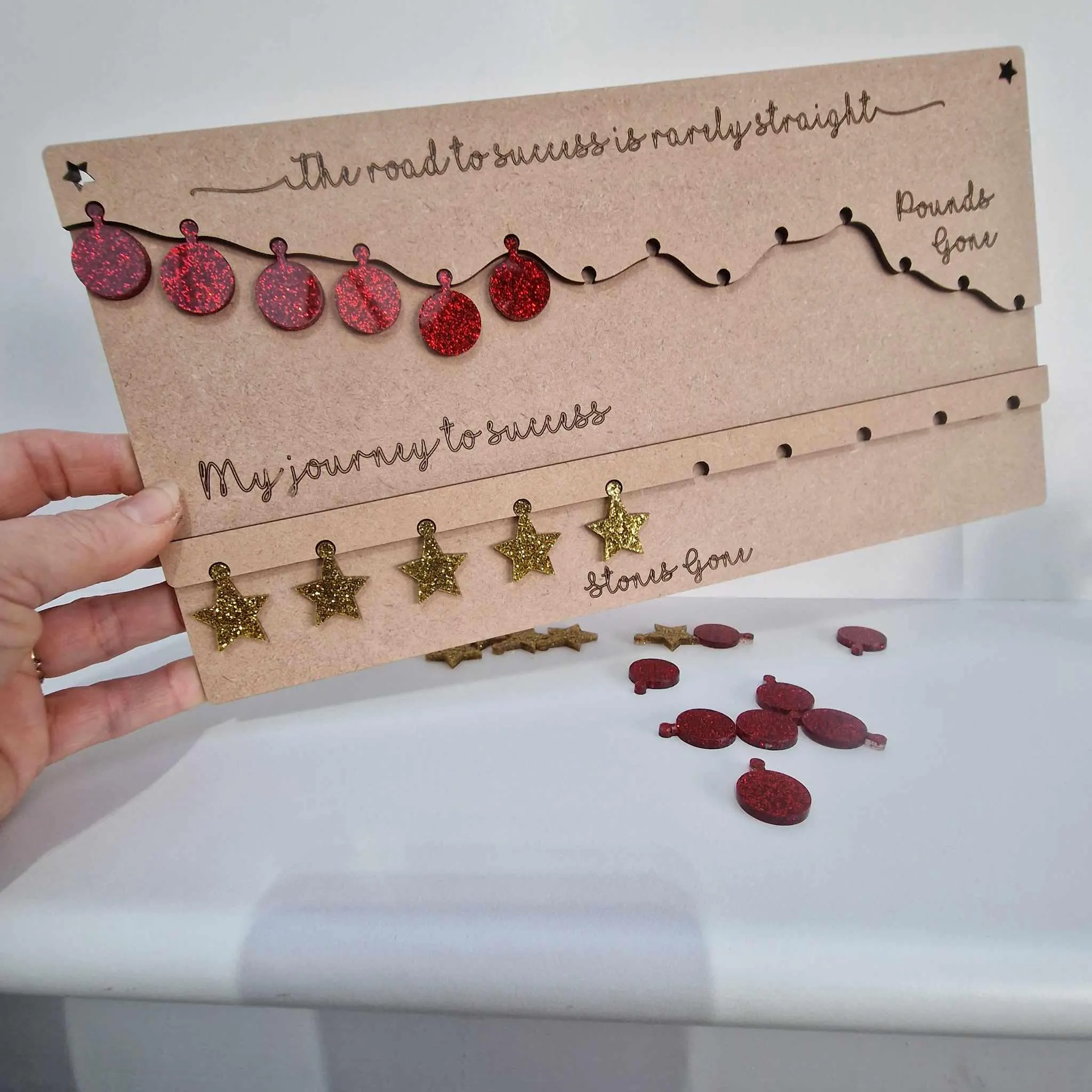 Straight road glitter token board