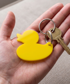 Rubber duck keyring blank