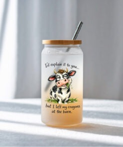 UV DTF – DEC 008 - 10cm decal for Libbey - Cow