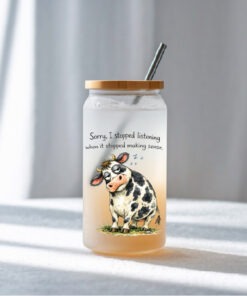 UV DTF – DEC 012- 10cm decal for Libbey - Cow