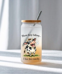 UV DTF – DEC 014- 10cm decal for Libbey - Cow
