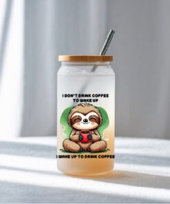 UV DTF – DEC 016- 10cm decal for Libbey - Sloth