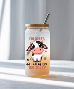 UV DTF – DEC 024- 10cm decal for Libbey - Cow