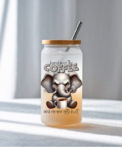 UV DTF – DEC 029 10cm decal for Libbey - Elephant