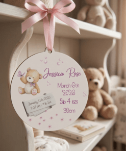 UV DTF – MS 016 - Baby wrist band - teddy pink