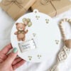 Printed baby wrist band - teddy green