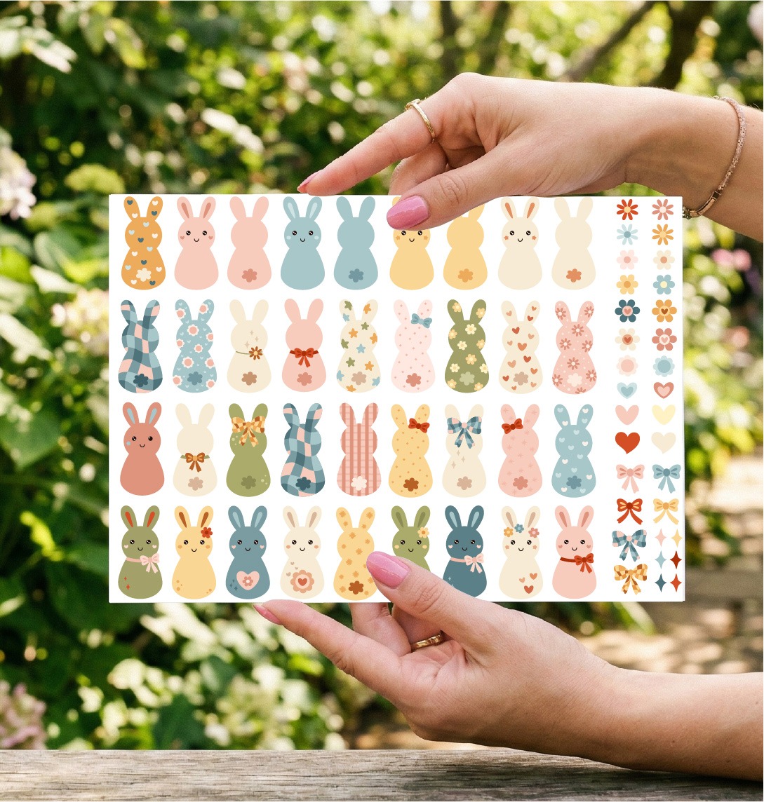 UV DTF – SHE 004 sheet of retro bunny