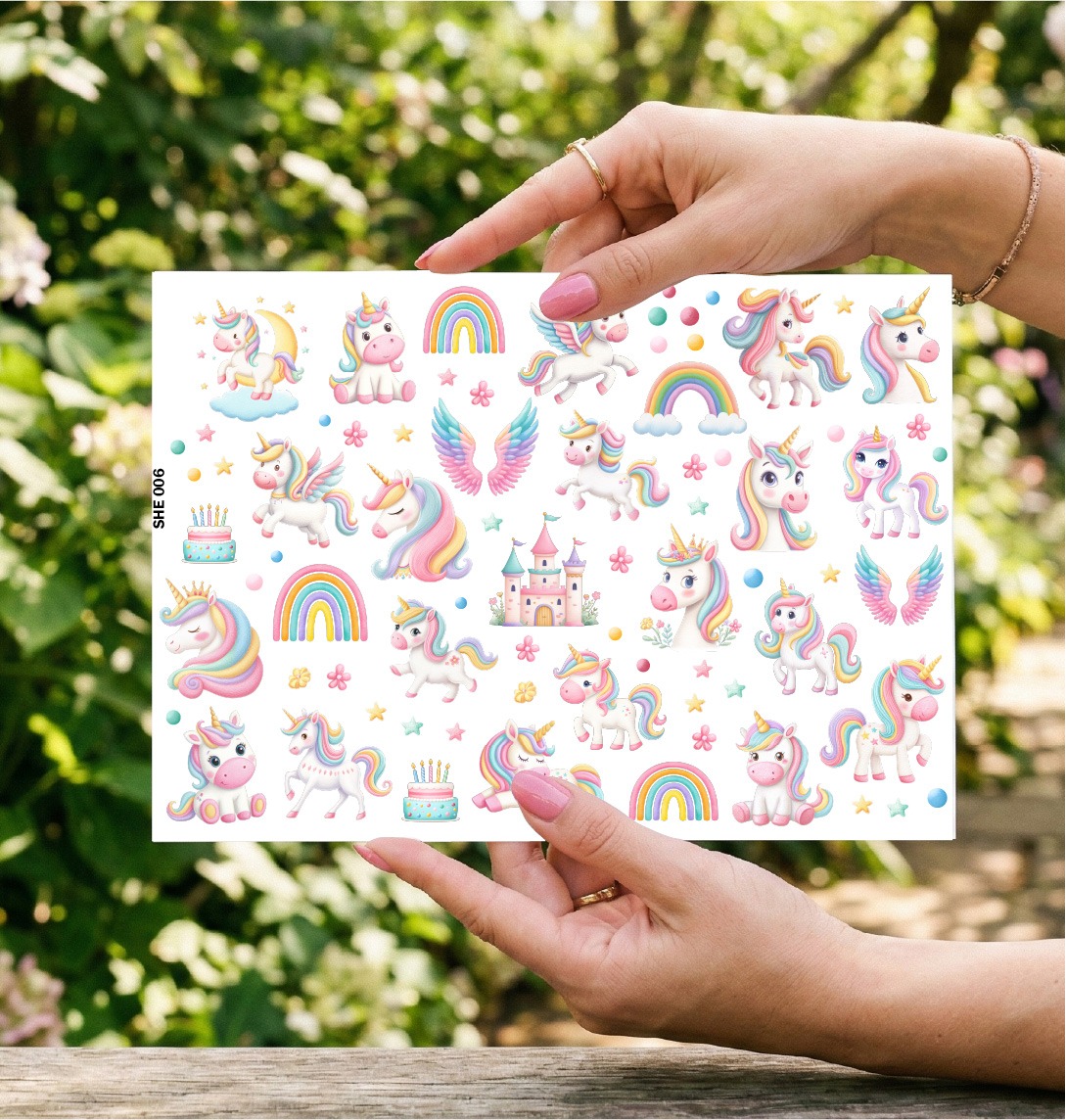UV DTF – SHE 006 sheet of unicorn