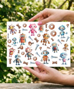 UV DTF – SHE 008 sheet of robot