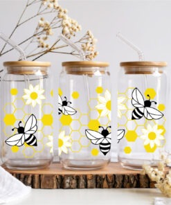 UV DTF – WRP 053 - Libbey wrap Bees