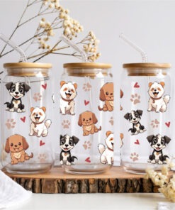 UV DTF – WRP 063 - Libbey wrap Dogs
