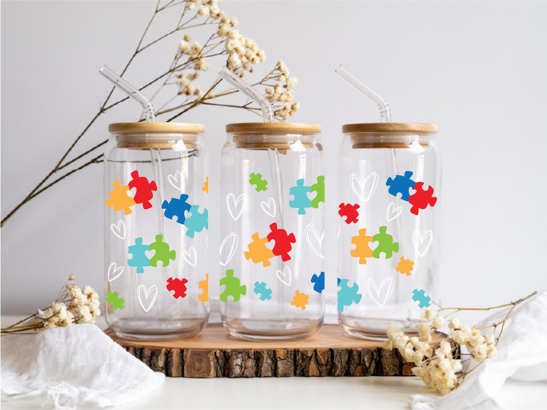 UV DTF – WRP 096 - Libbey wrap Autism