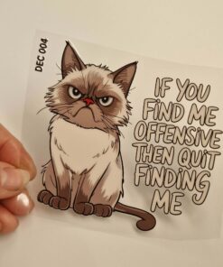 UV DTF – DEC 004 - 10cm decal for Libbey - Cat