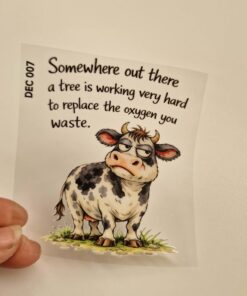 UV DTF – DEC 007 - 10cm decal for Libbey - Cow